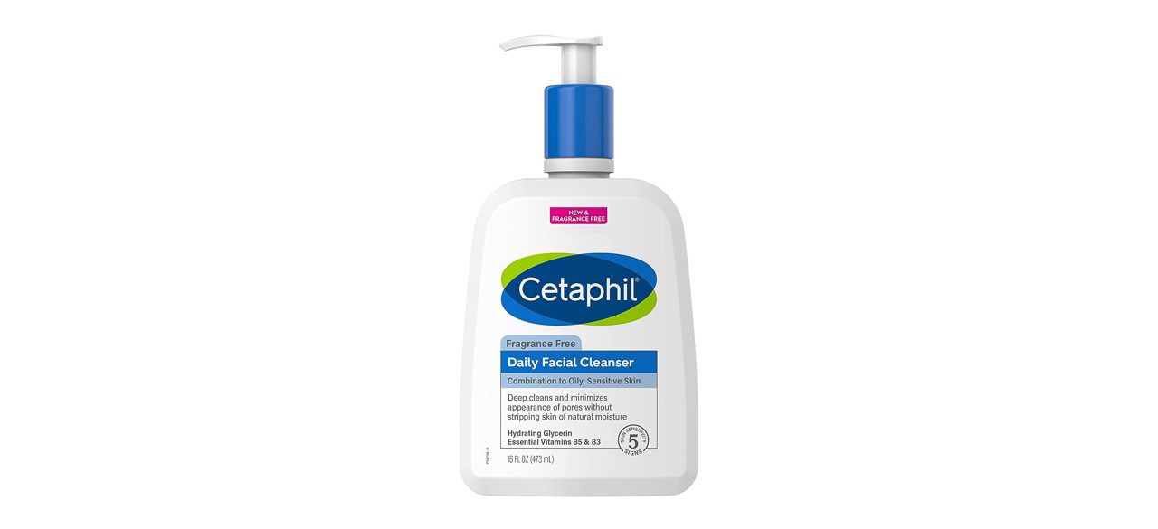 Cetaphil Face Wash on white background