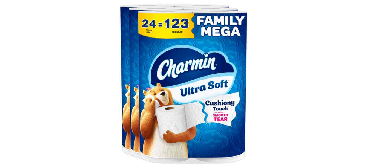 Charmin Ultra Soft Cushiony Touch Toilet Paper, 24 Family Mega Pack