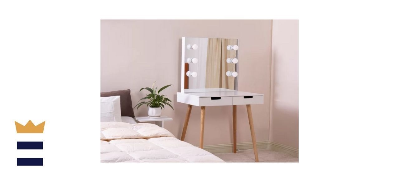 Ciccarelli Solid Wood Vanity with Mirror