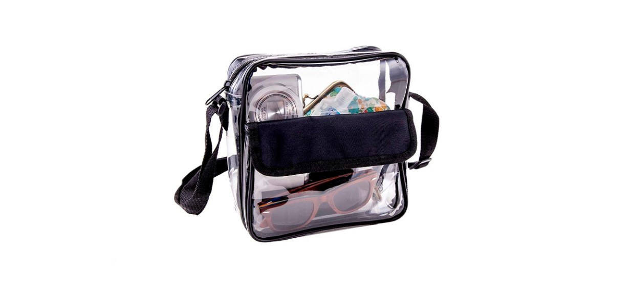 Semi Clear Purse Stadium Approved,Clear Crossbody Bag, Small Clear