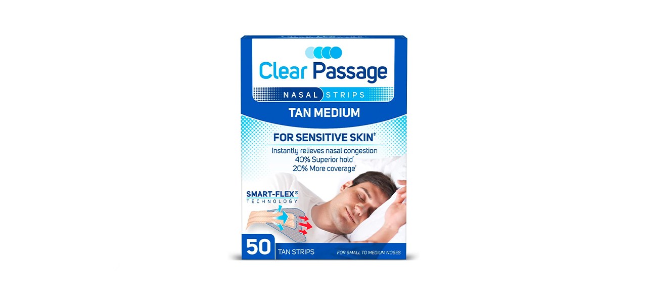 Clear Passage Nasal Strips, Clear Extra Strength, 50 Count | Works  Instantly to Improve Sleep, Snoring, and Nasal Congestion