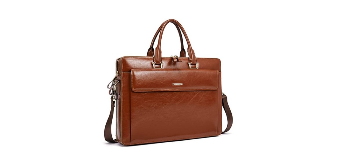 CLUCI Women Oil Wax Leather Briefcase