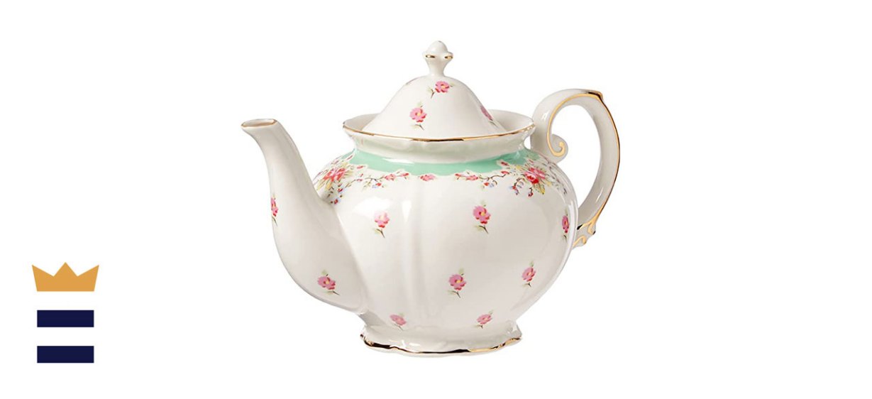 Coastline Imports Gracie China Vintage Rose Porcelain Teapot