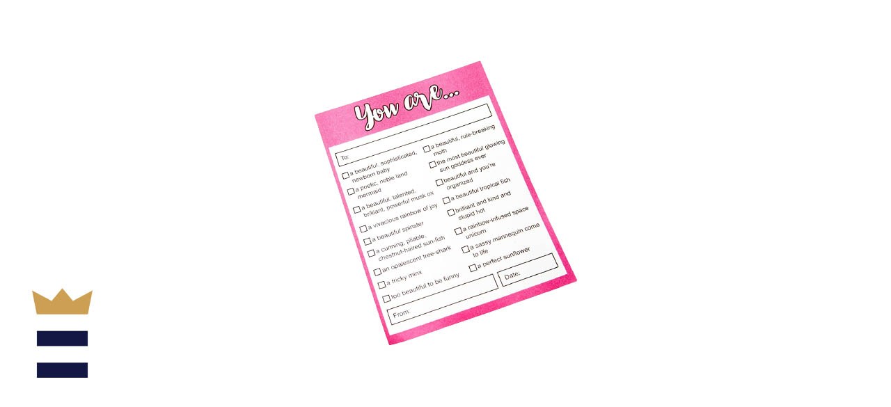 Cool TV Props Parks and Recreation Leslie Knope Compliments Checklist