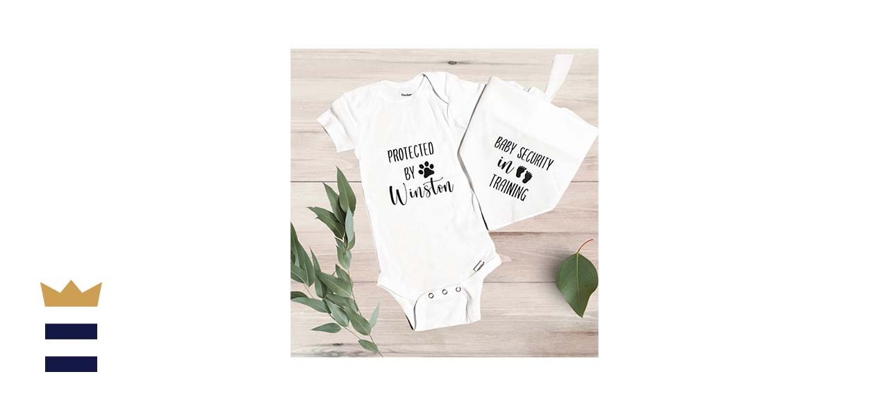 CRM Designs Shop Baby Coordinating Bandana and Onesie Set