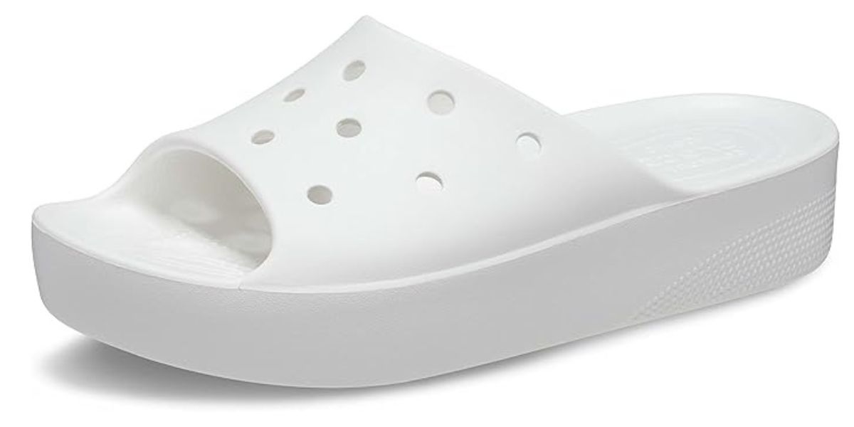 Crocs Women's Classic Slide Platform Sandal white platform sandal