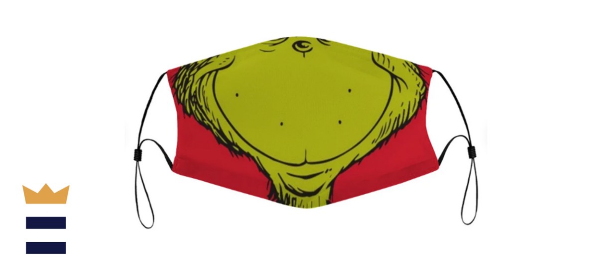 Custom Curiosities Co. Green Grinch Mouth Face Mask