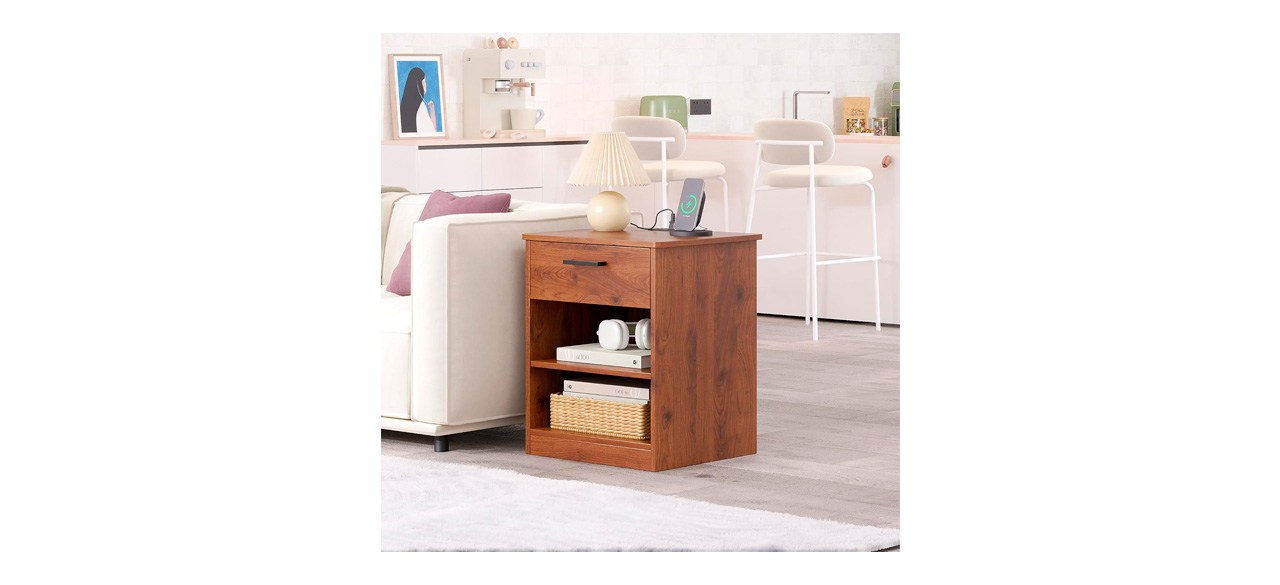 ODIKA Everyday Side Table with Fast Charging Station