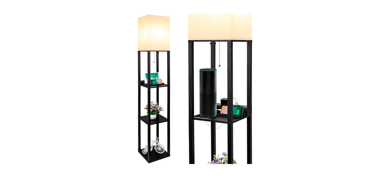 SHINE HAI 3-in-1 Shelf Floor Lamp