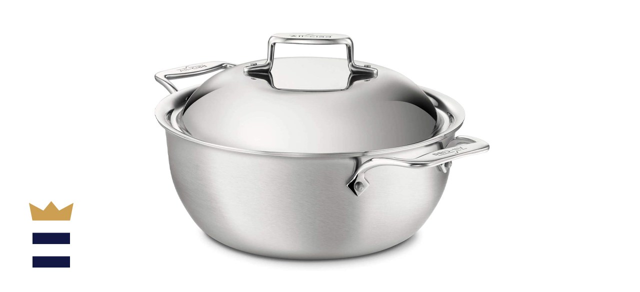 All-CladD5 Brushed 18/10 Stainless Steel 5-Ply Bonded Dutch Oven