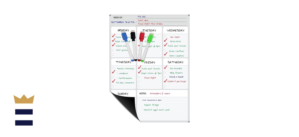 DasKid Smart Planner Weekly Whiteboard 