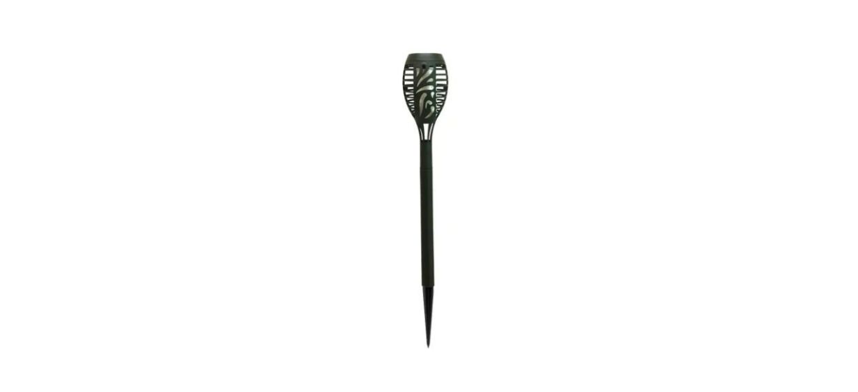 Deck Impressions 15-Inch Solar Tiki Torch Lights, Set of 6