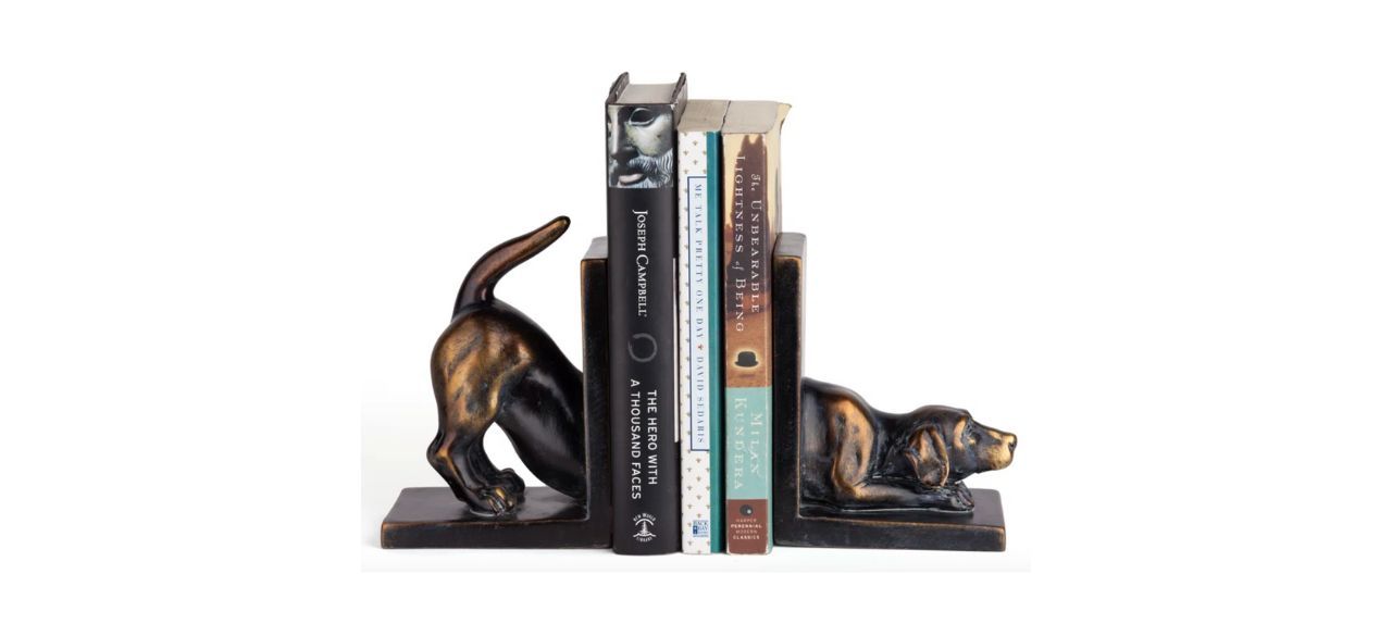 Red Barrel Studio Nolley Traditional Resin Dog Bookends (Set of 2)