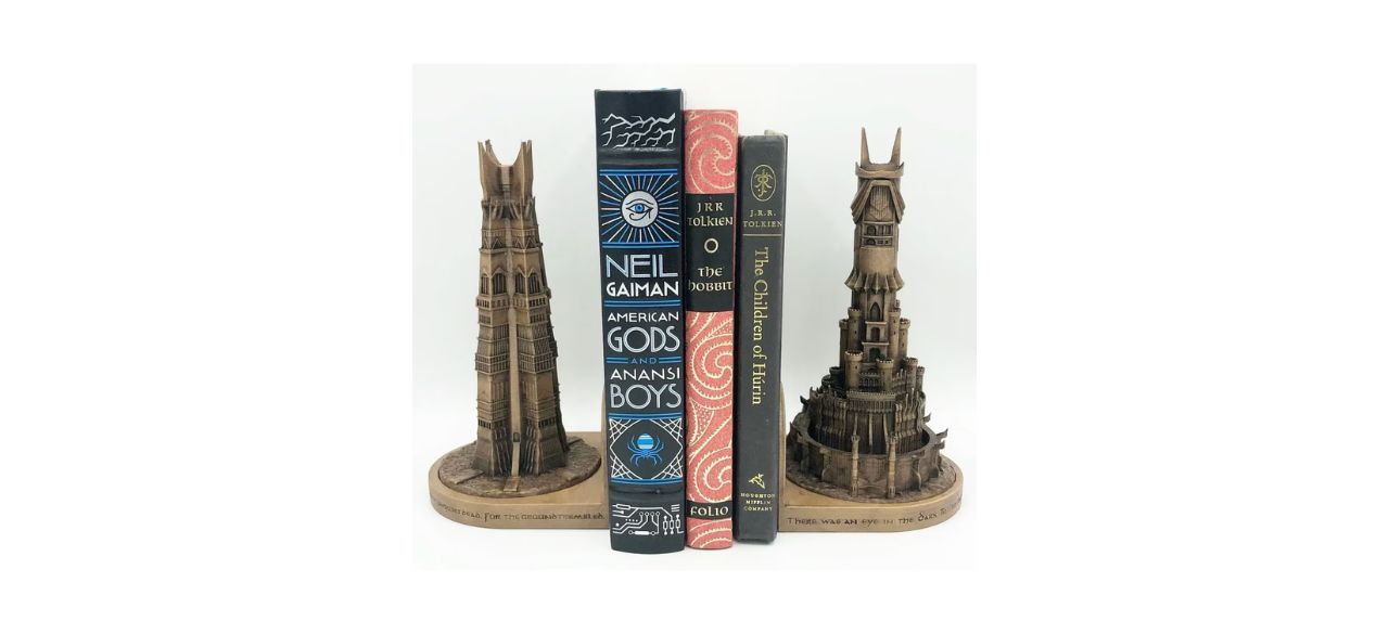 TheBearandWolfStudio Two Towers Orthanc and Barad-dur Bookends