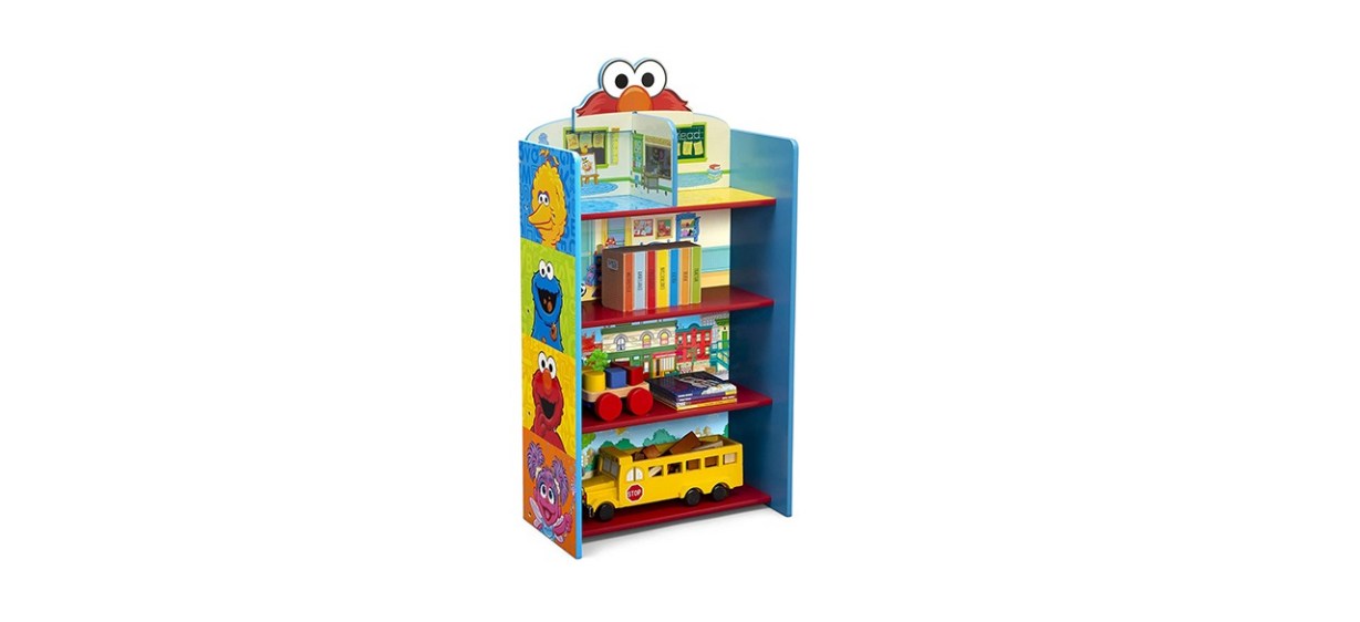 Delta Children Wooden Playhouse 4-Shelf Bookcase