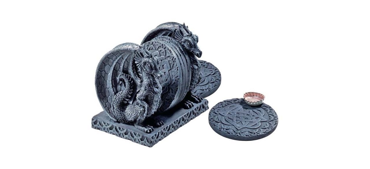  Design Toscano Dragon 6 Piece Coaster with Holder