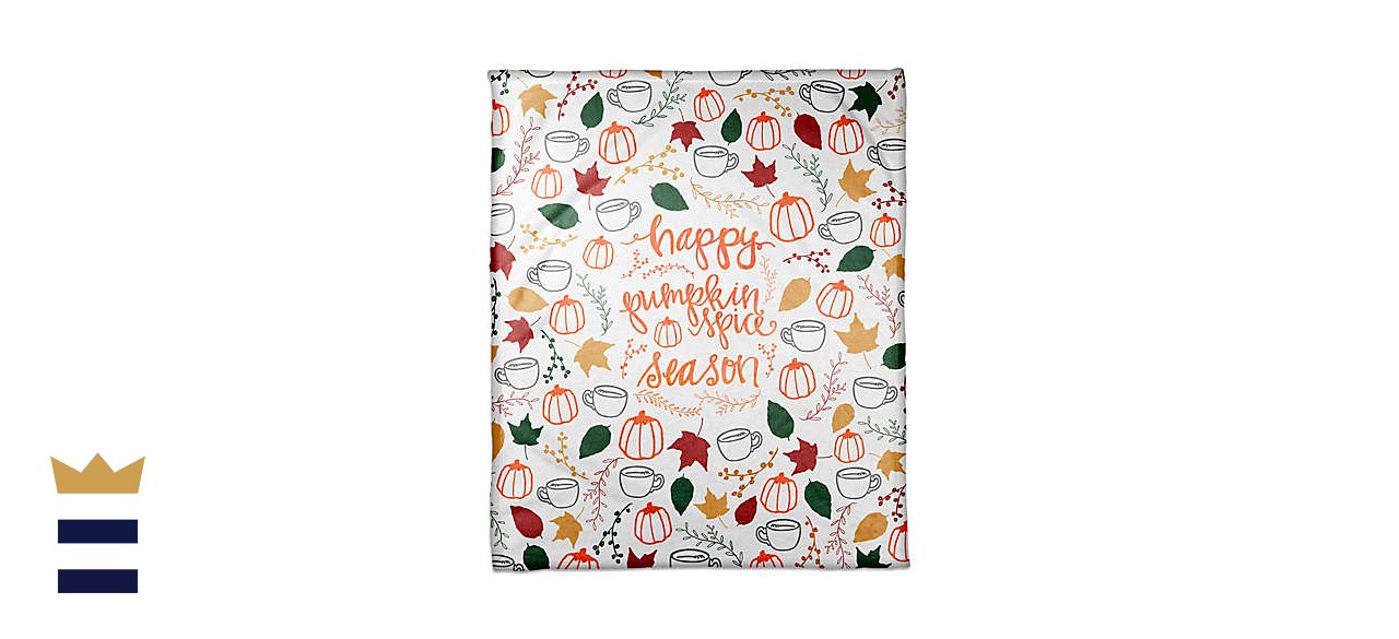 Designs Direct Happy Pumpkin Spice Season Throw Blanket