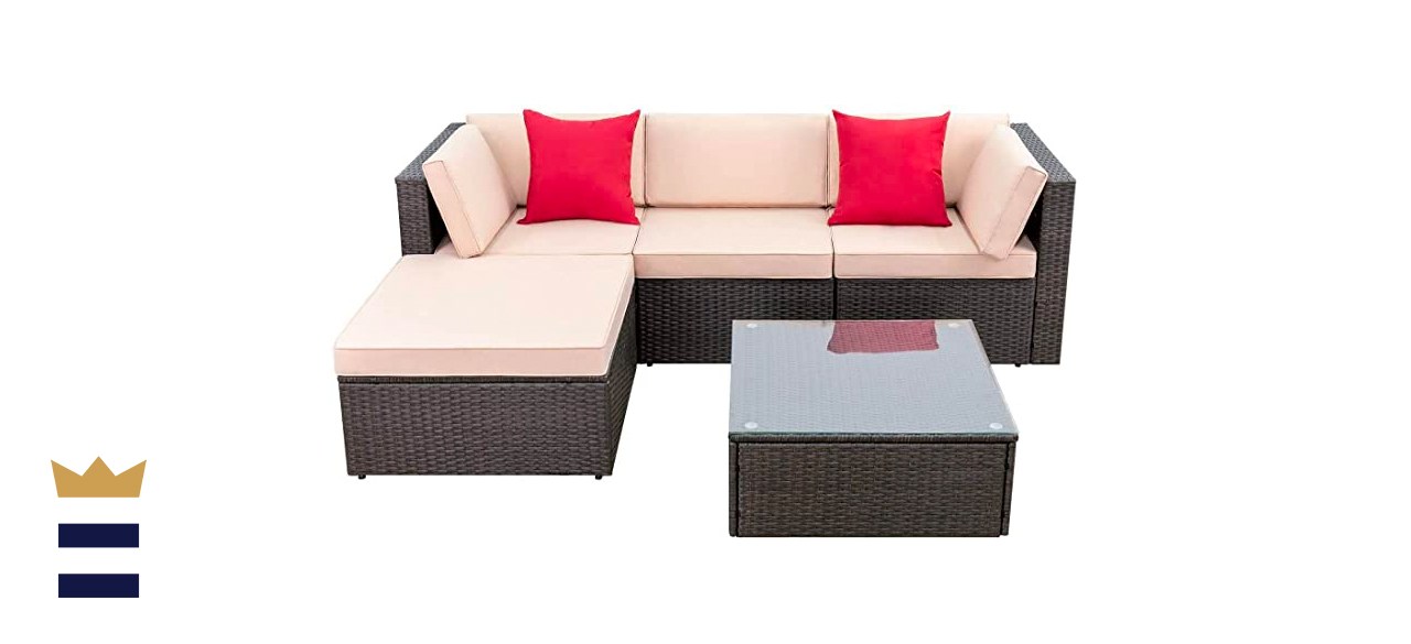 Devoko 5 Pieces Outdoor Patio Furniture Set