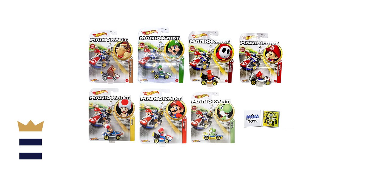 DieCast Hotwheels Mario Kart 7 Pack Mario Kart Bundle Set