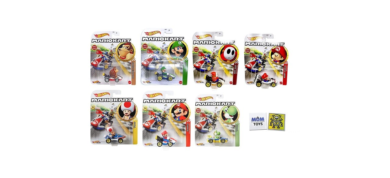 DieCast Hot Wheels Mario Kart 7 Pack Mario Kart Bundle Set