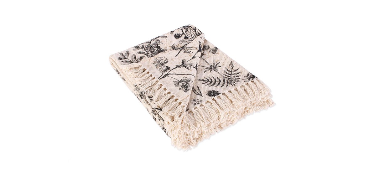 Best DII French Country Botanical Printed Woven Throw Best DII French Country Botanical Printed Woven Throw