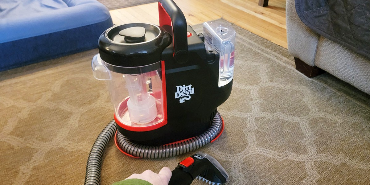 Dirt Devil Portable Carpet & Upholstery Spot Cleaner on carpet