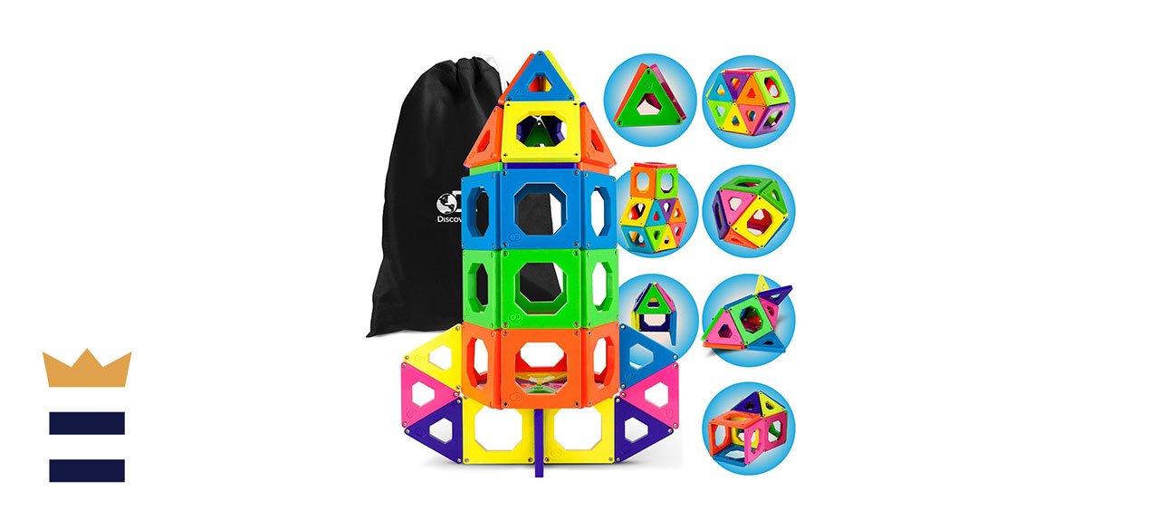 Discovery Kids Toy Magnetic Tiles 50-Piece Set