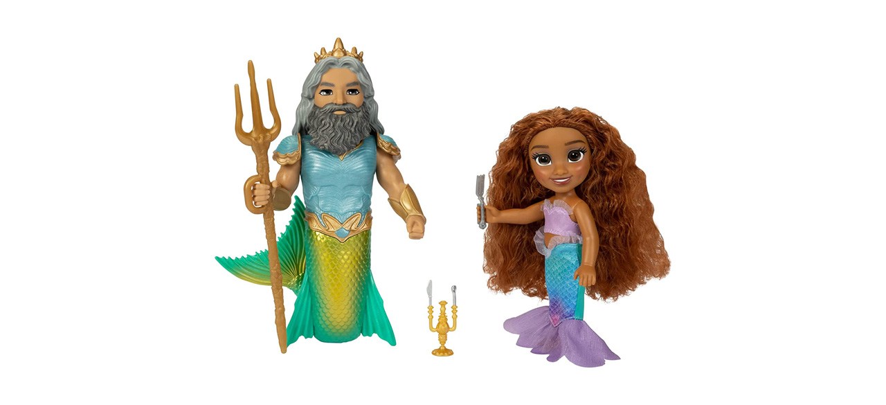 Best Disney The Little Mermaid Ariel Doll and King Triton Petite Gift Set