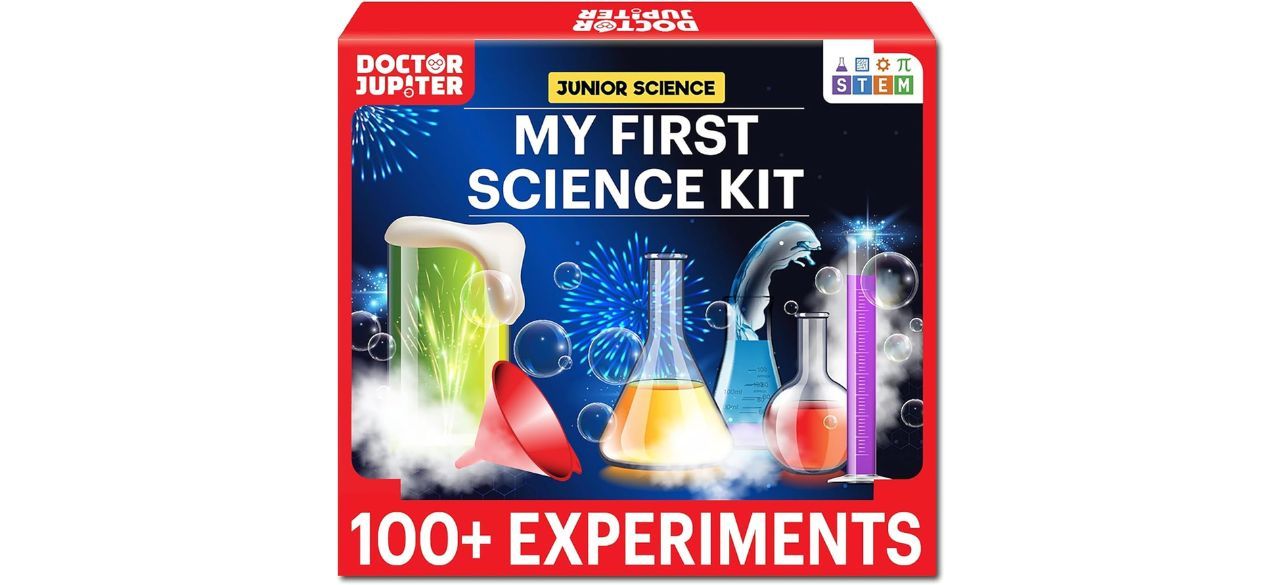 Doctor Jupiter science kit box on white background