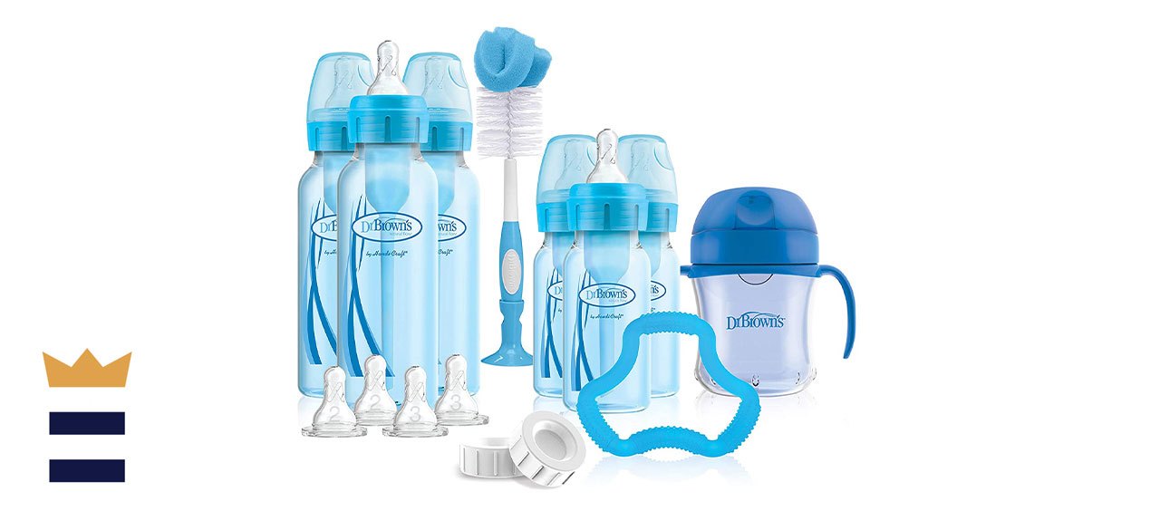 Dr. Brown's Options+ 19-Piece Baby Bottles Gift Set in Blue