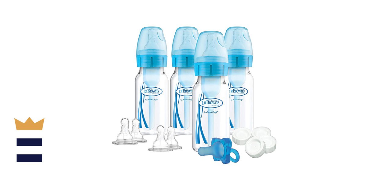 Dr. Brown's Options+ Slow Flow Bottle Set for Breastfed Baby in Blue