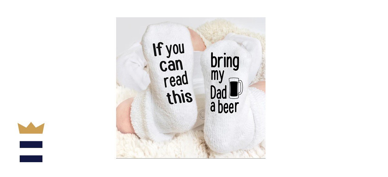 Dreamingindandelions Bring my Dad a Beer Baby Socks