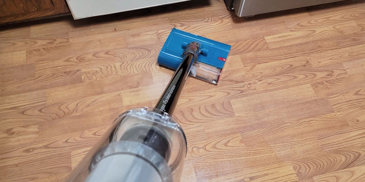 Dyson V15 cleaning hard flooring