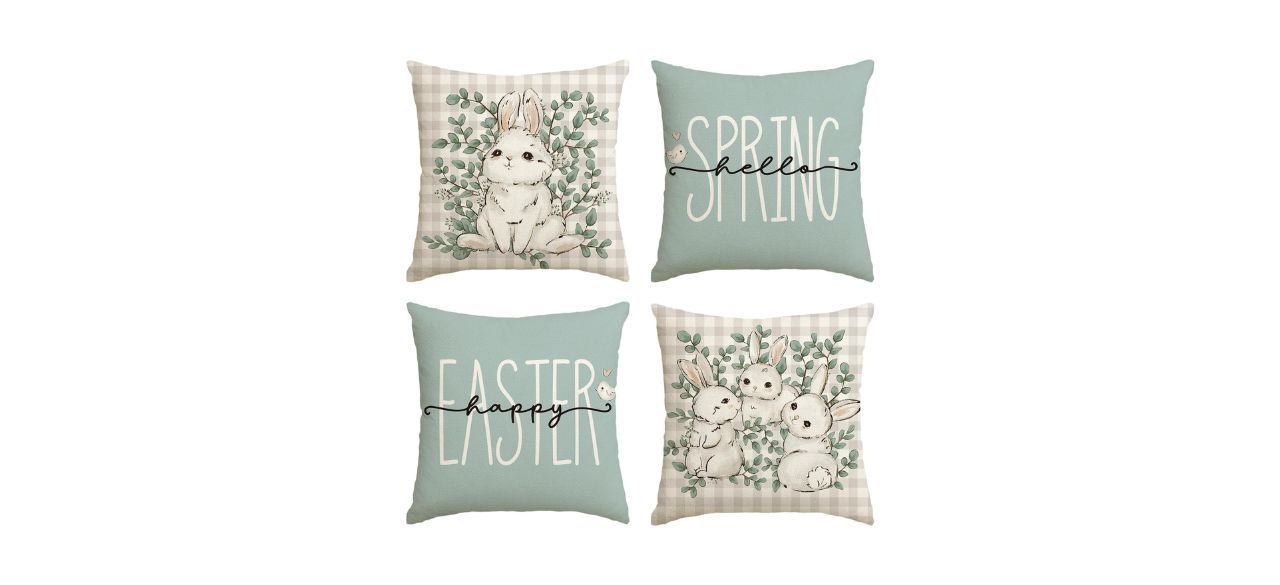 Avoin Colorlife Happy Easter Throw Pillow Covers