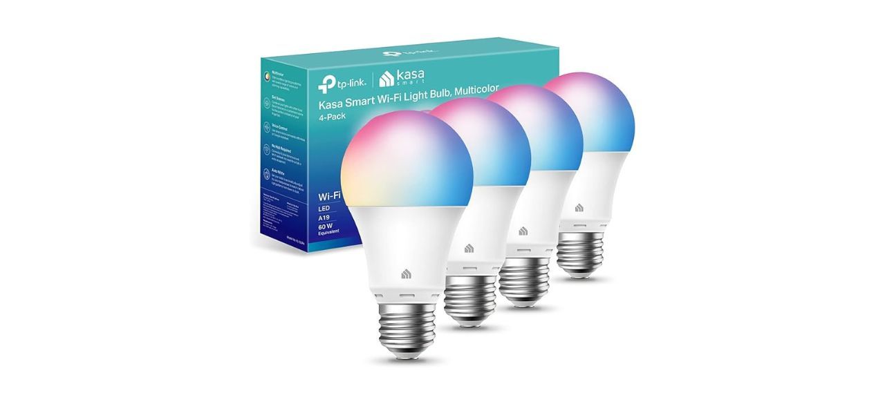 Kasa Smart Color Changing Dimmable Smart Wi-Fi Bulbs Four-Pack