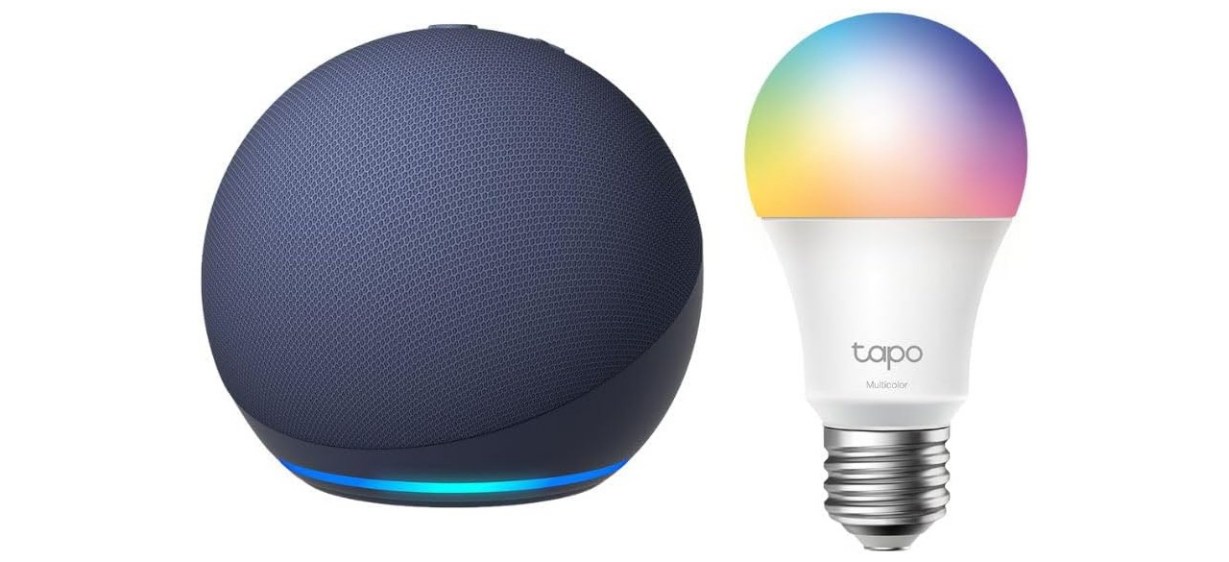Echo 4th Gen with TP-Link Tapo Smart Color Bulb Echo 4th Gen with TP-Link Tapo Smart Color Bulb
