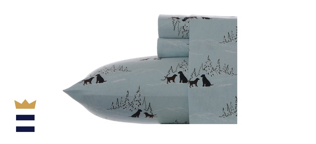 Eddie Bauer Flannel Collection Dog Friends Bedding Sheet Set