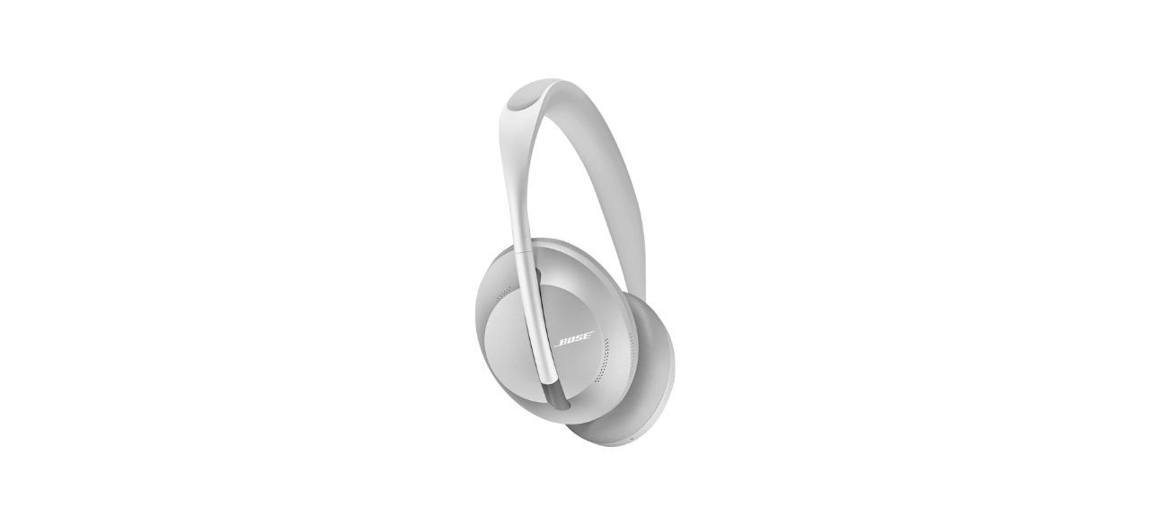 White, over-the-ear headphones