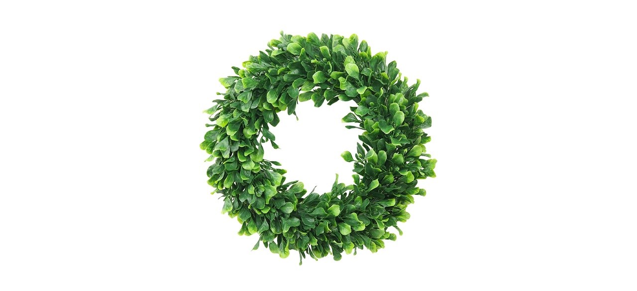 ElaDeco Faux Boxwood Wreath