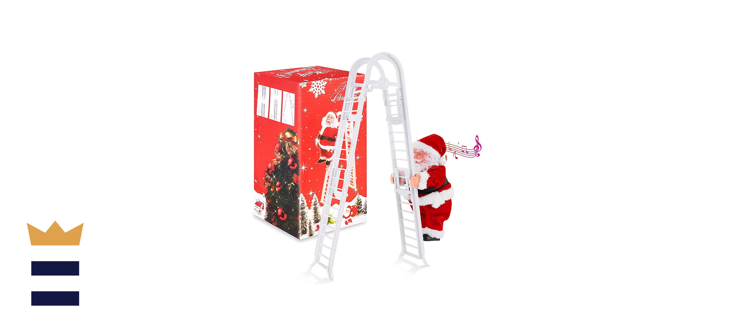 Electric Climbing Ladder Santa Claus With Music