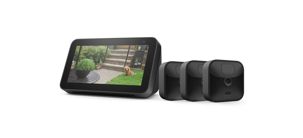 Electronics-Best Blink Home Security Outdoor 3 Camera Kit With Echo Show 5