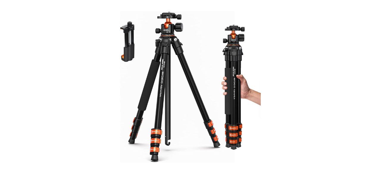 Geekoto Compact Aluminum Tripod with 360-degree Ball Head