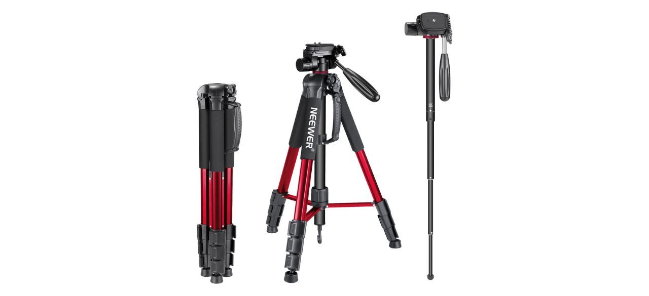 Neewer Portable Aluminum Alloy Camera 2-in-1 Tripod Monopod 