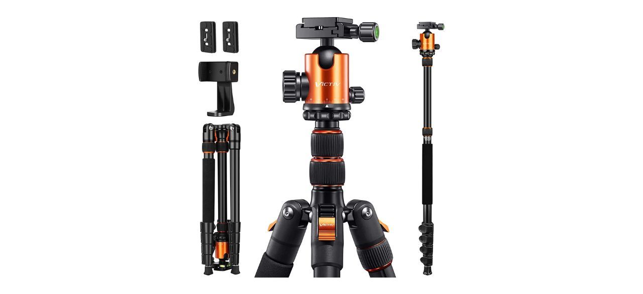 Victiv Tripod Camera Aluminum Tripod for DSLR with 360-degree Ball Head 