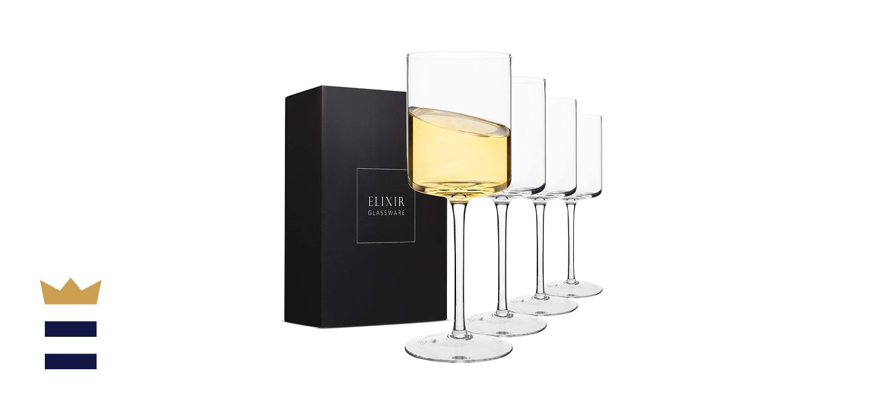 Elixir Glassware Premium Crystal Wine Glasses Set of Four