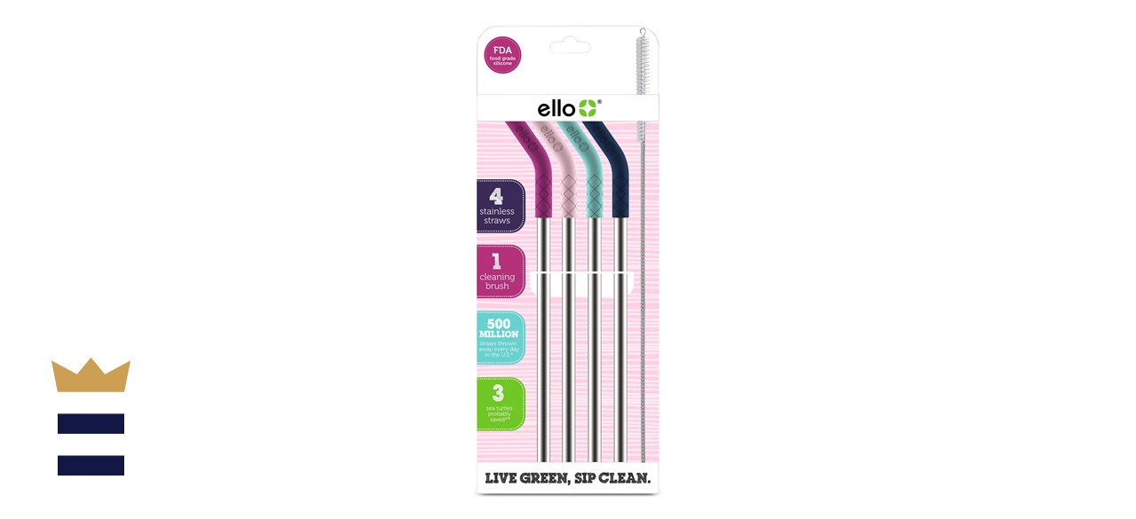 Ello Plastic Reusable Straws Set