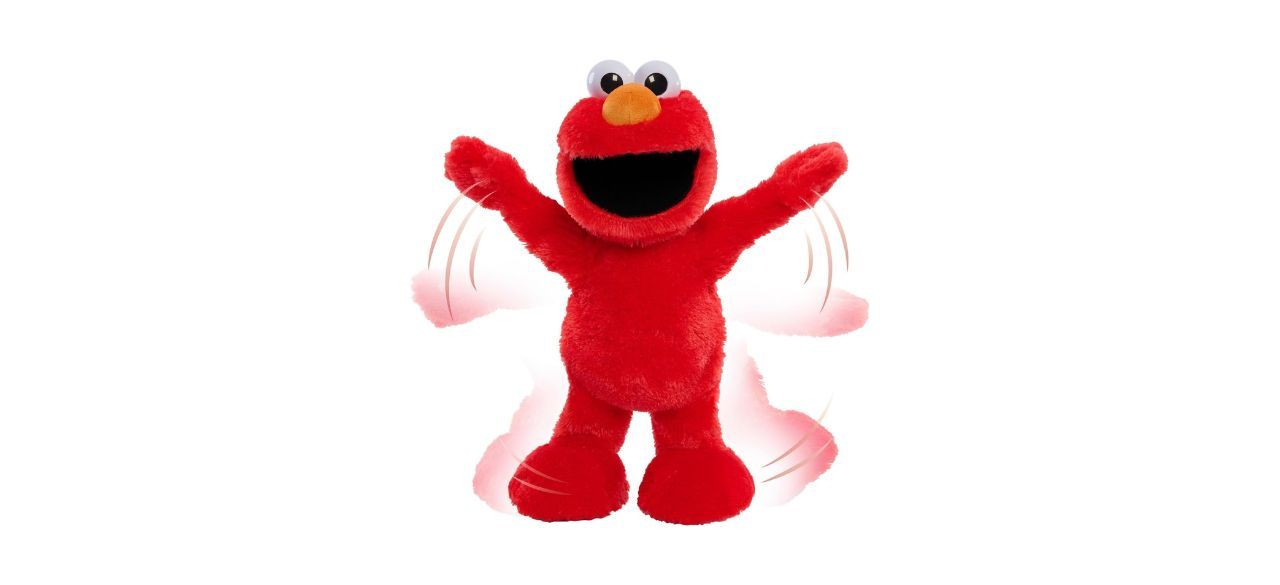 Elmo Slide dancing on white background