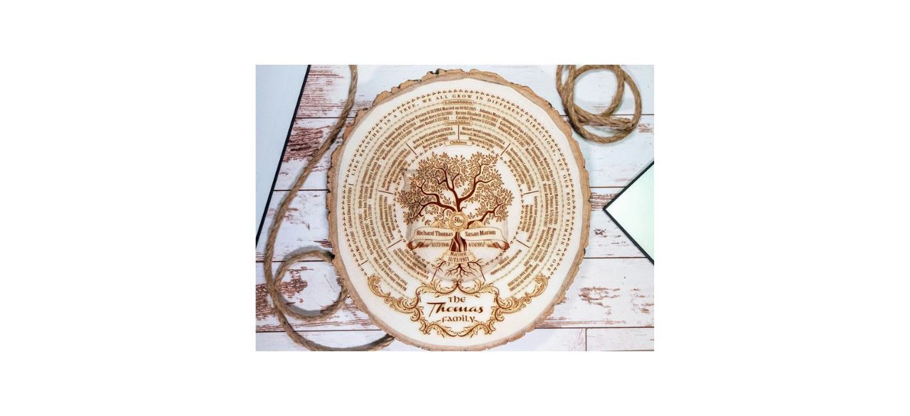 Engraved Family Tree Chart