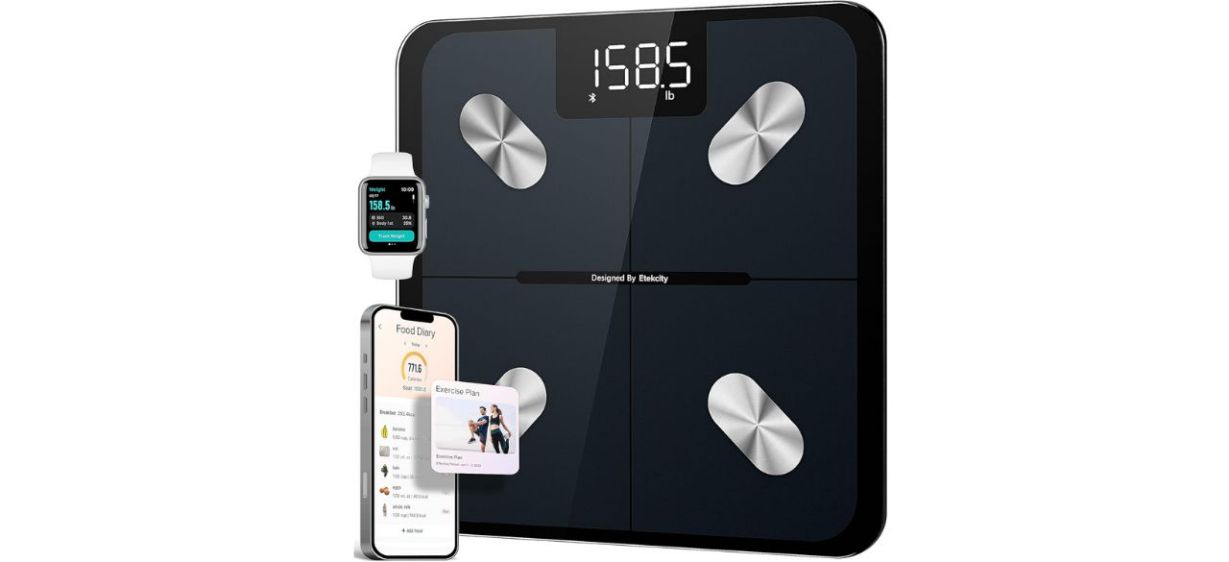 Etekcity Smart Scale on white back Etekcity Smart Scale on white back
