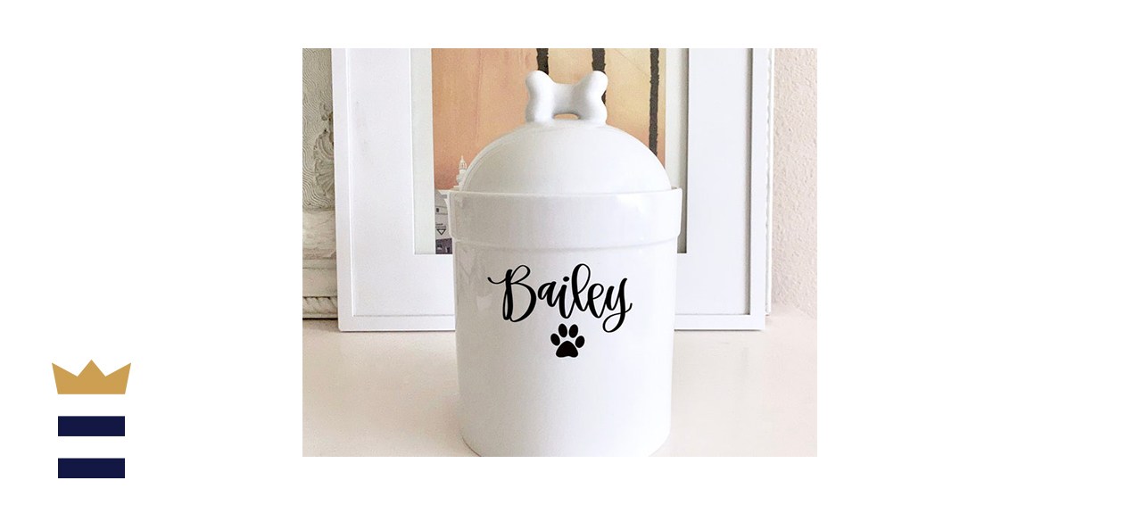 Everyday Caligraphy Dog Treat Container